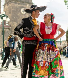 a couple of people that are standing together